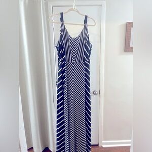 Maurices Navy and White Striped Dress